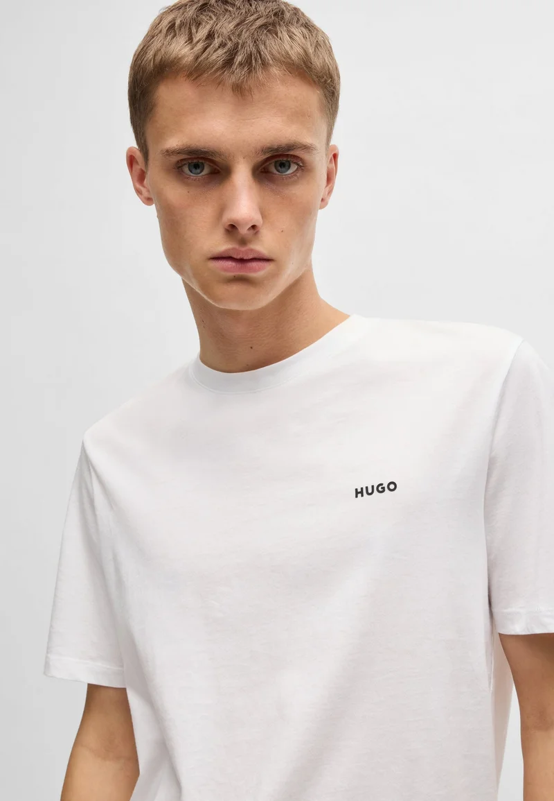 HUGO Cotton-jersey T-shirt with logo print